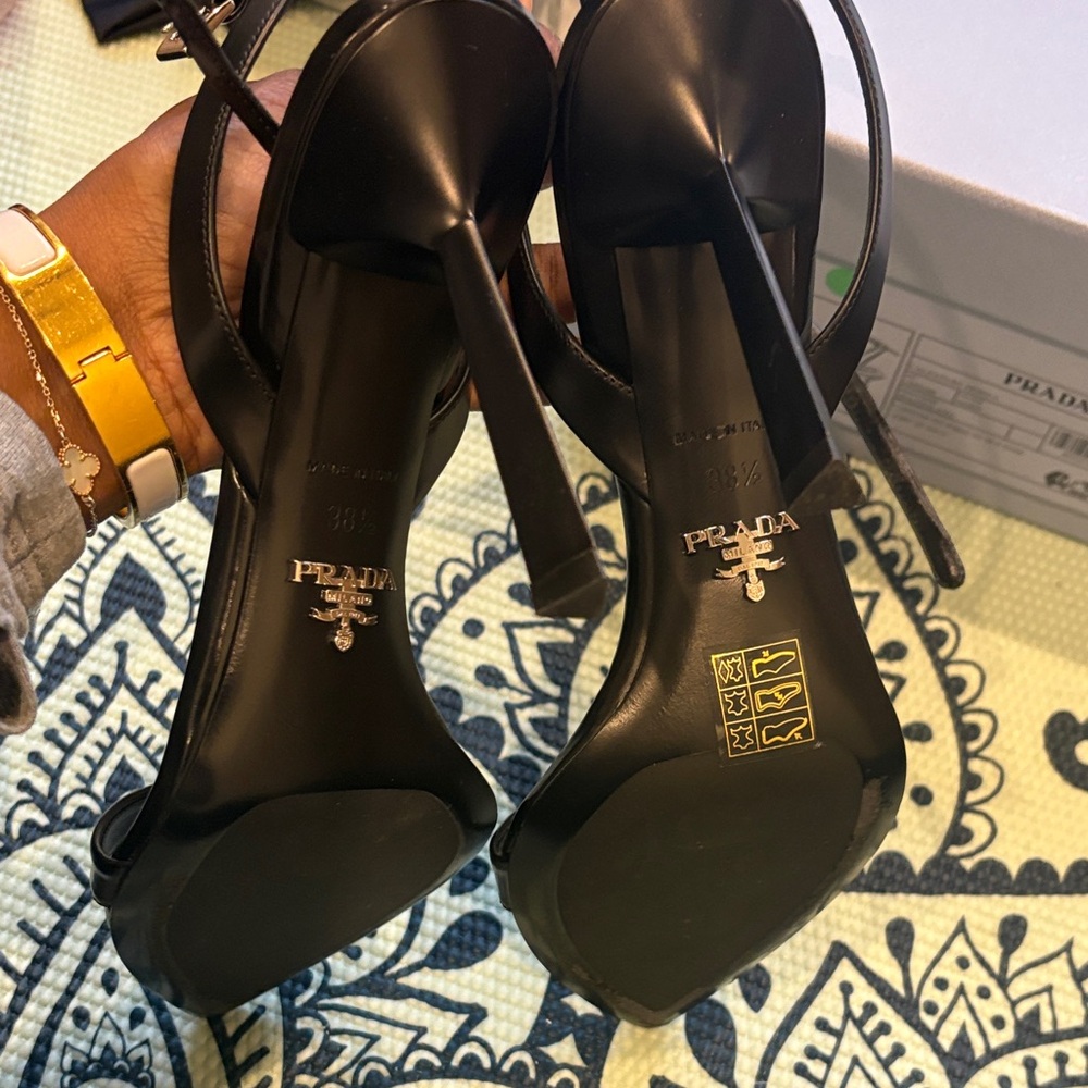 Prada Sleek Black Women's Heels - Picture 3 of 6